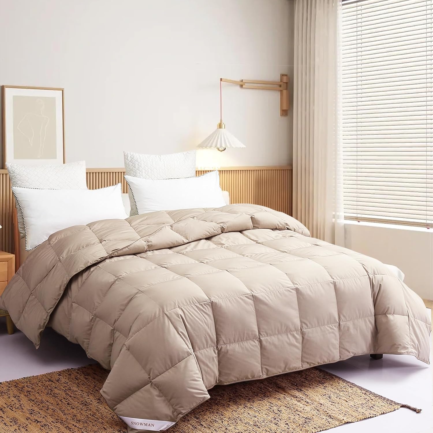 Extra-Soft Down Blanket Queen for Hot Sleepers, 90x90in