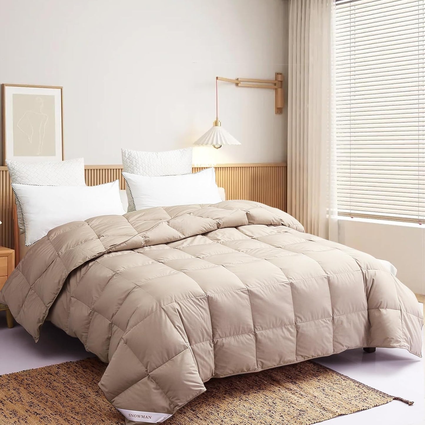 Extra-Soft Down Blanket King for Hot Sleepers - Lightweight Comforter