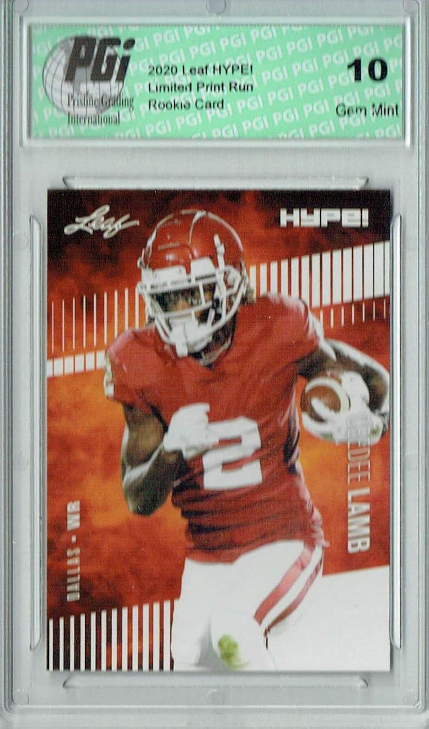 CeeDee Lamb 2020 Leaf HYPE! Rookie Card PGI 10 - Limited Edition