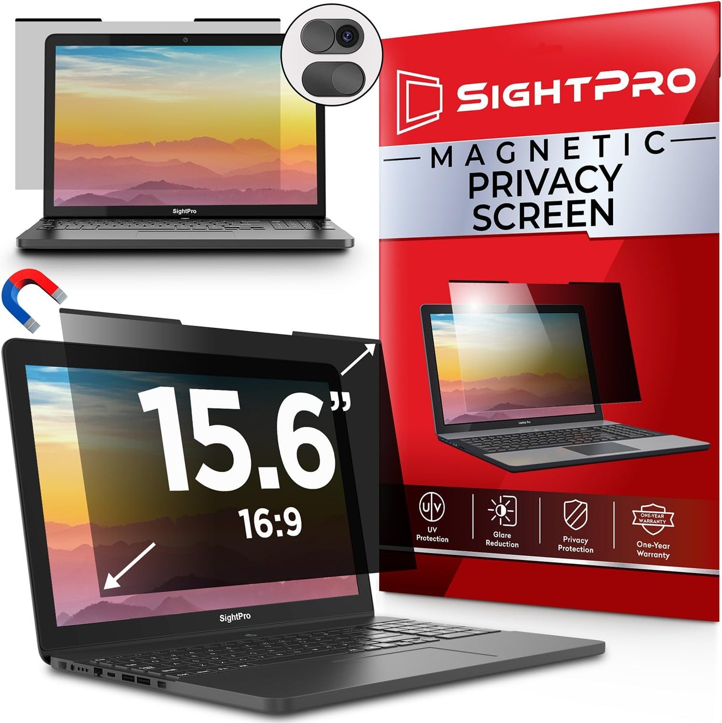 Magnetic Laptop Privacy Screen 15.6 Inch for Ultimate Security