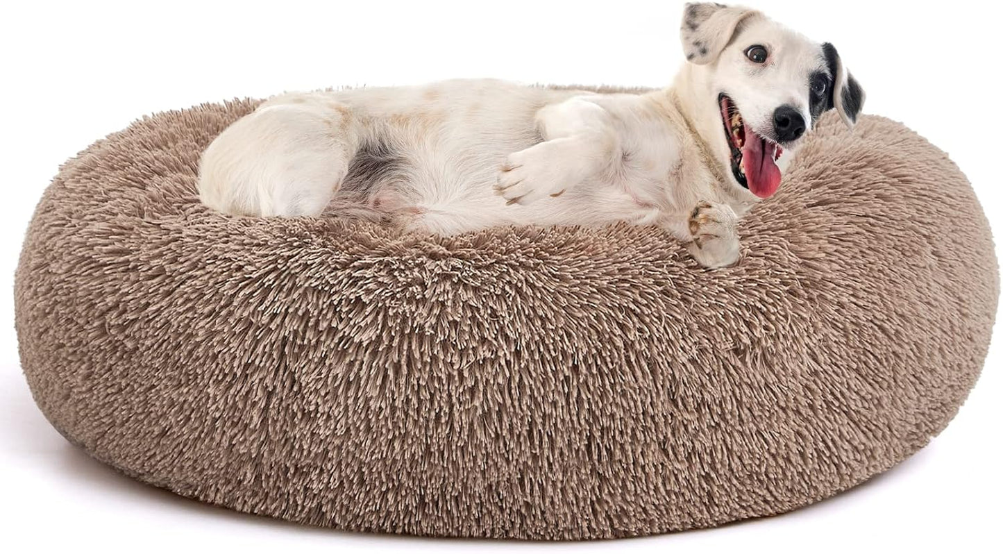 MIXJOY Ultra Soft Donut Cuddler Round Dog & Cat Bed for Comfort