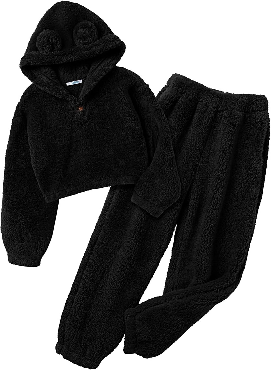 Arshiner Girls 2 Piece Outfits Fuzzy Hoodie and Sweatpants Set