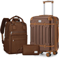 Expandable Carry on Luggage Set 3-Piece with Backpack - Lightweight