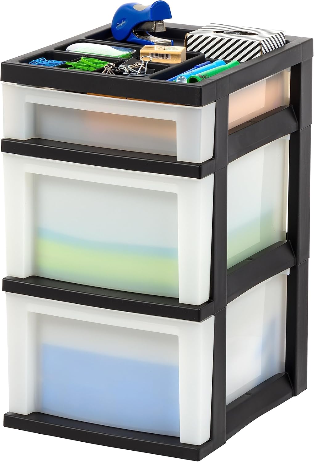 IRIS USA Plastic Drawer Storage Organizer Rolling Cart for Crafts
