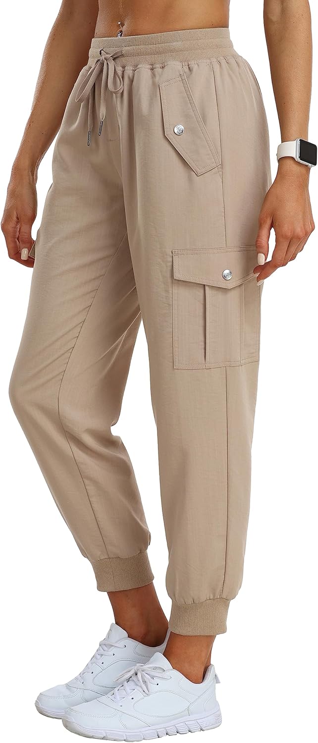 MoFiz Women's Lightweight Cargo Pants for Hiking and Travel