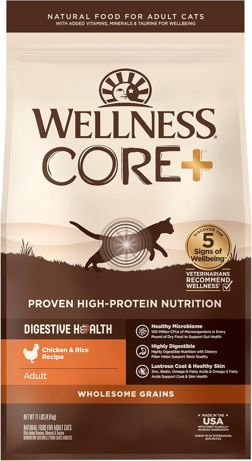 Wellness CORE+ Adult Dry Cat Food for Digestive Health