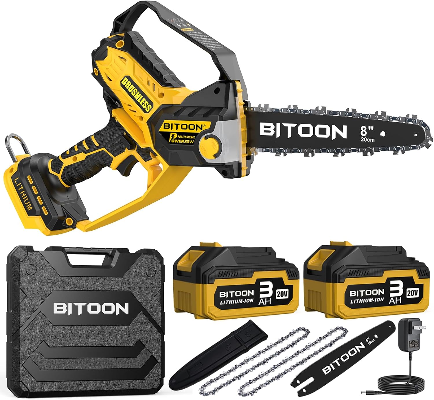 BITOON 8-Inch Mini Chainsaw: Efficient Pruning Tool for Wood