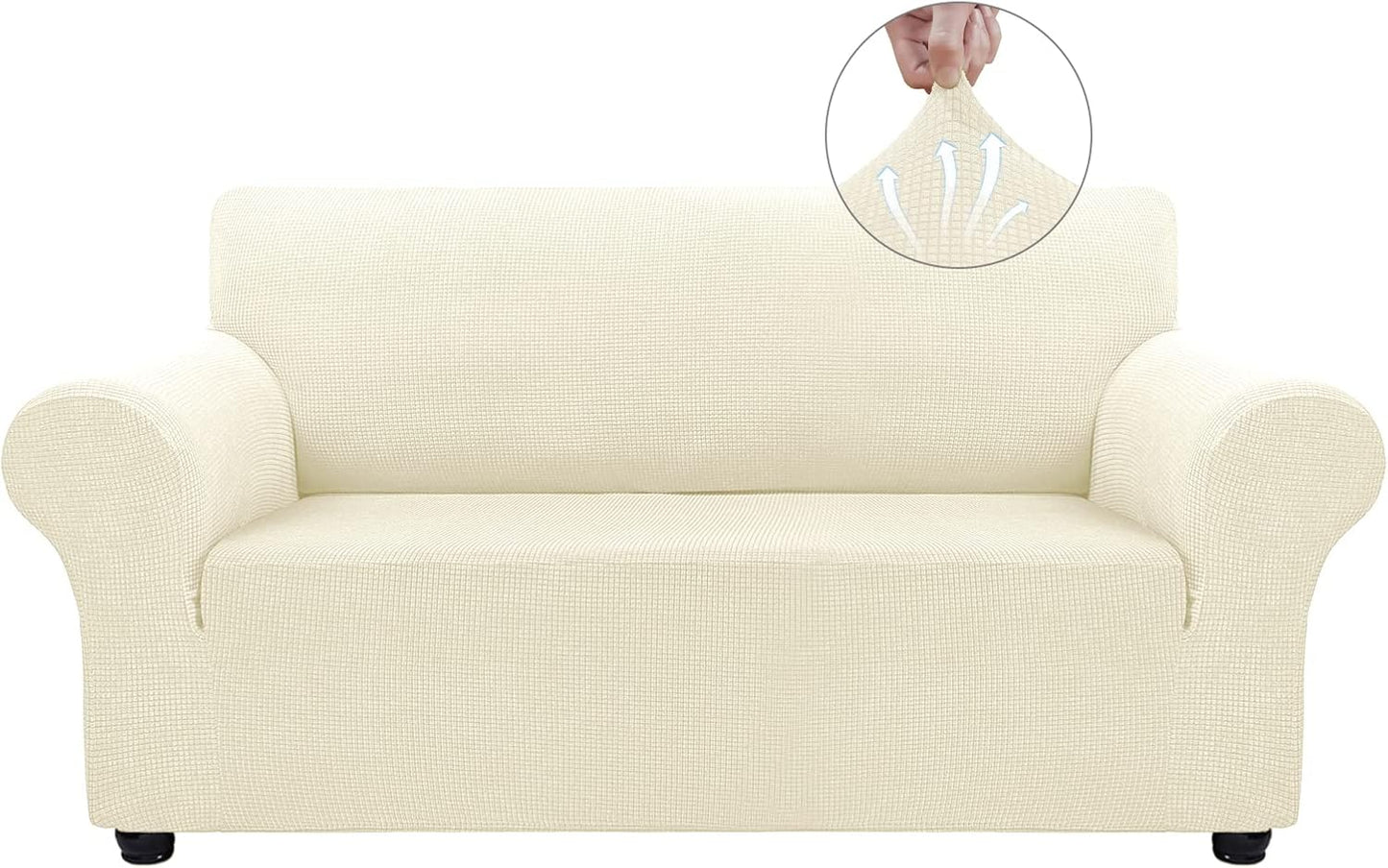 Asnomy Sofa Covers for 2 Cushion Couch Stretch Slipcovers