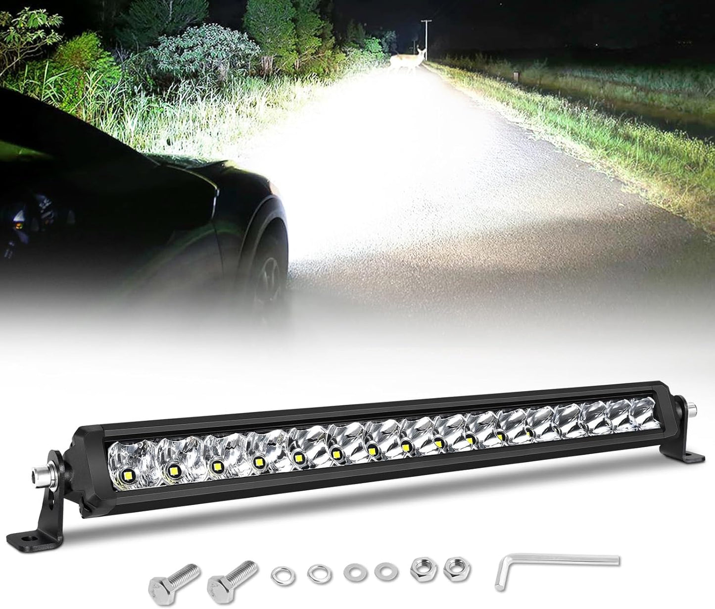 18 Inch Light Bar Slim 80W LED Bar for Offroad Driving Lights