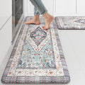 Farmhouse Kitchen Mats Anti Fatigue Set of 2 - Cushioned Comfort