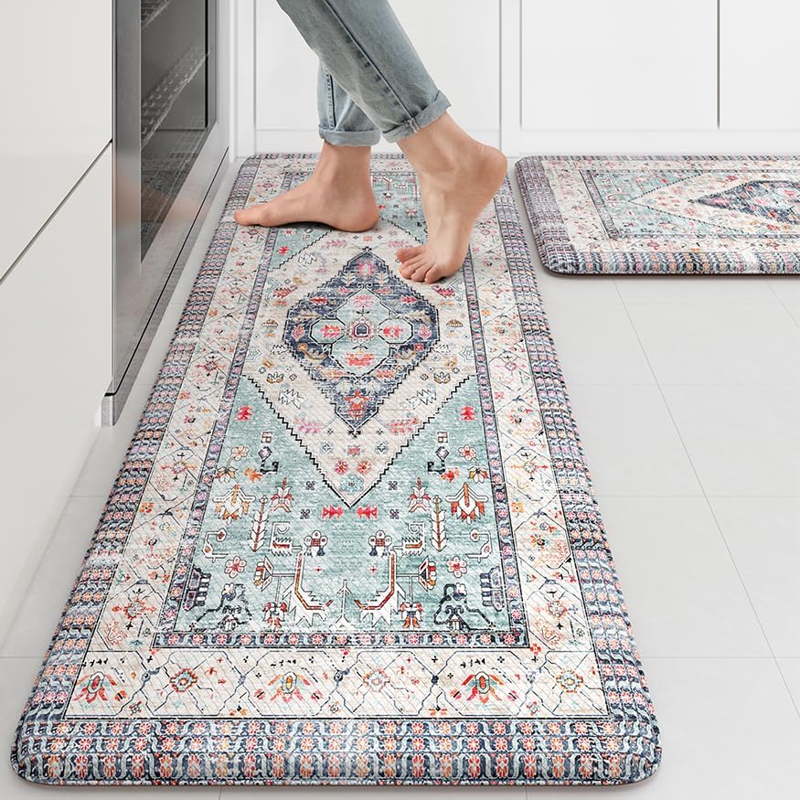 Comfort Anti-Fatigue Kitchen Mats Set for Farmhouse Style Decor