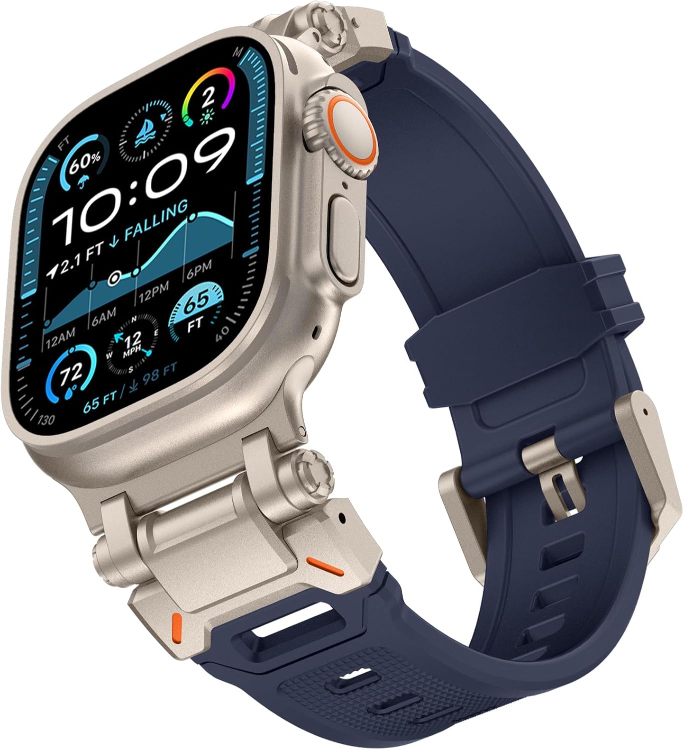 KADES Durable Metal Connector Band for Apple Watch - Rugged & Sporty