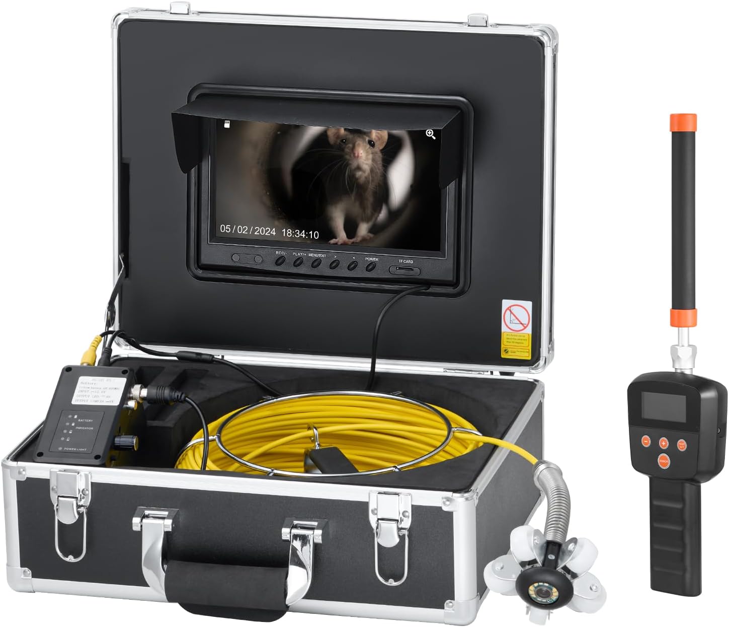 VEVOR 165ft Sewer Camera with 512Hz Locator for Inspections