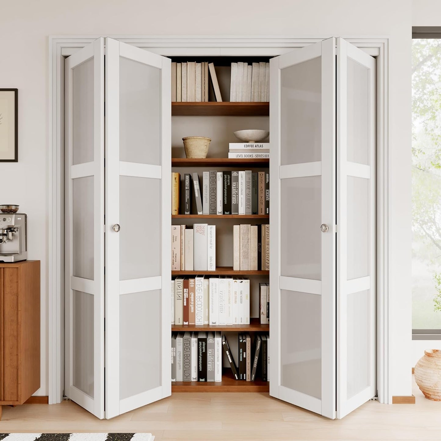 Bifold Doors with Tempered Frosted Glass for Stylish Interiors