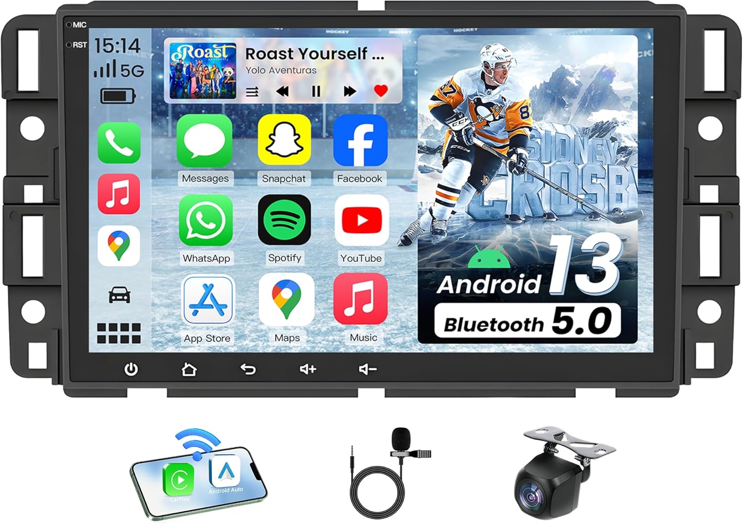 4GRAM+64ROM QLED Radio for 2007-2013 Chevy Silverado Models