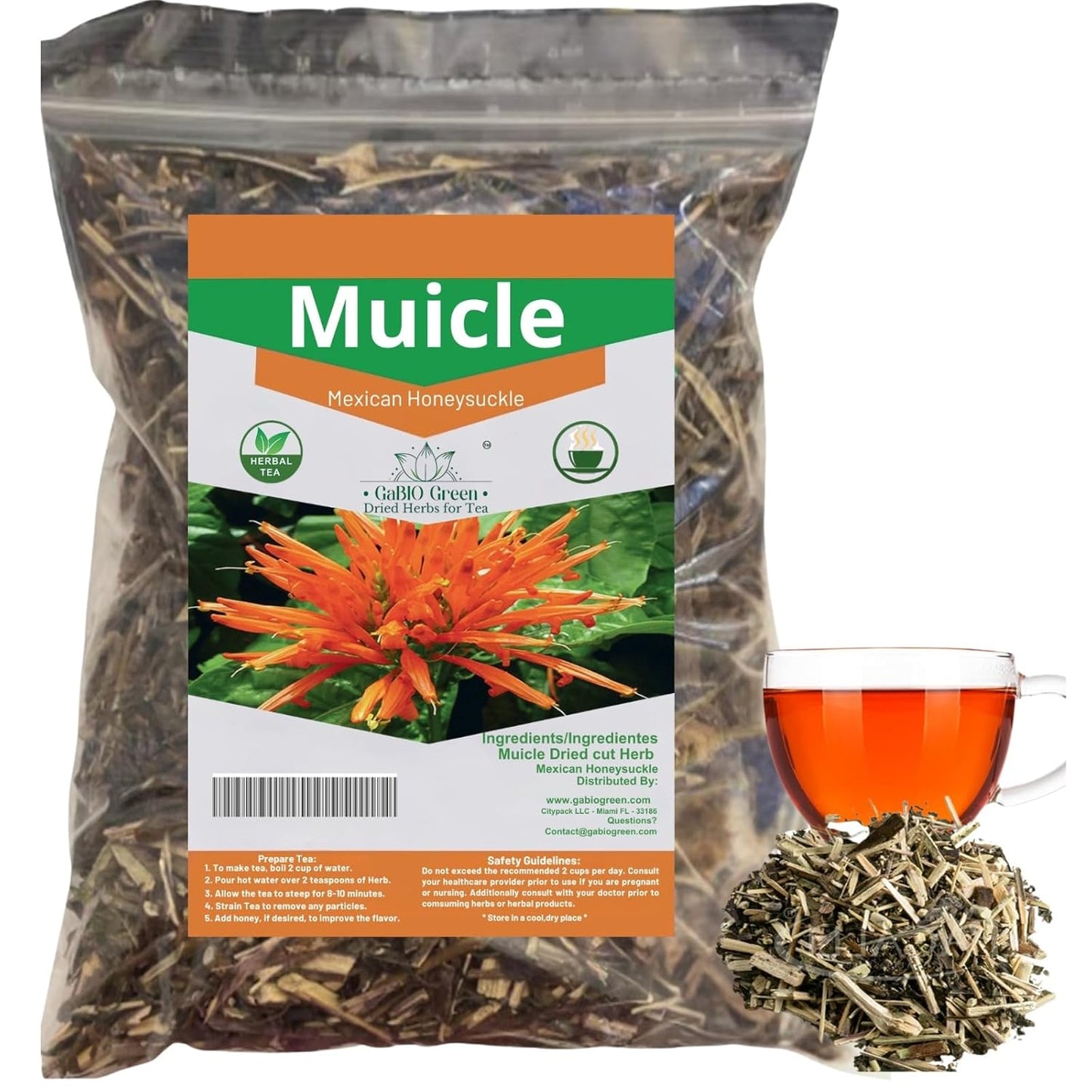 Muicle Mexican Honeysuckle Herbal Tea 100% Natural 1 Pound
