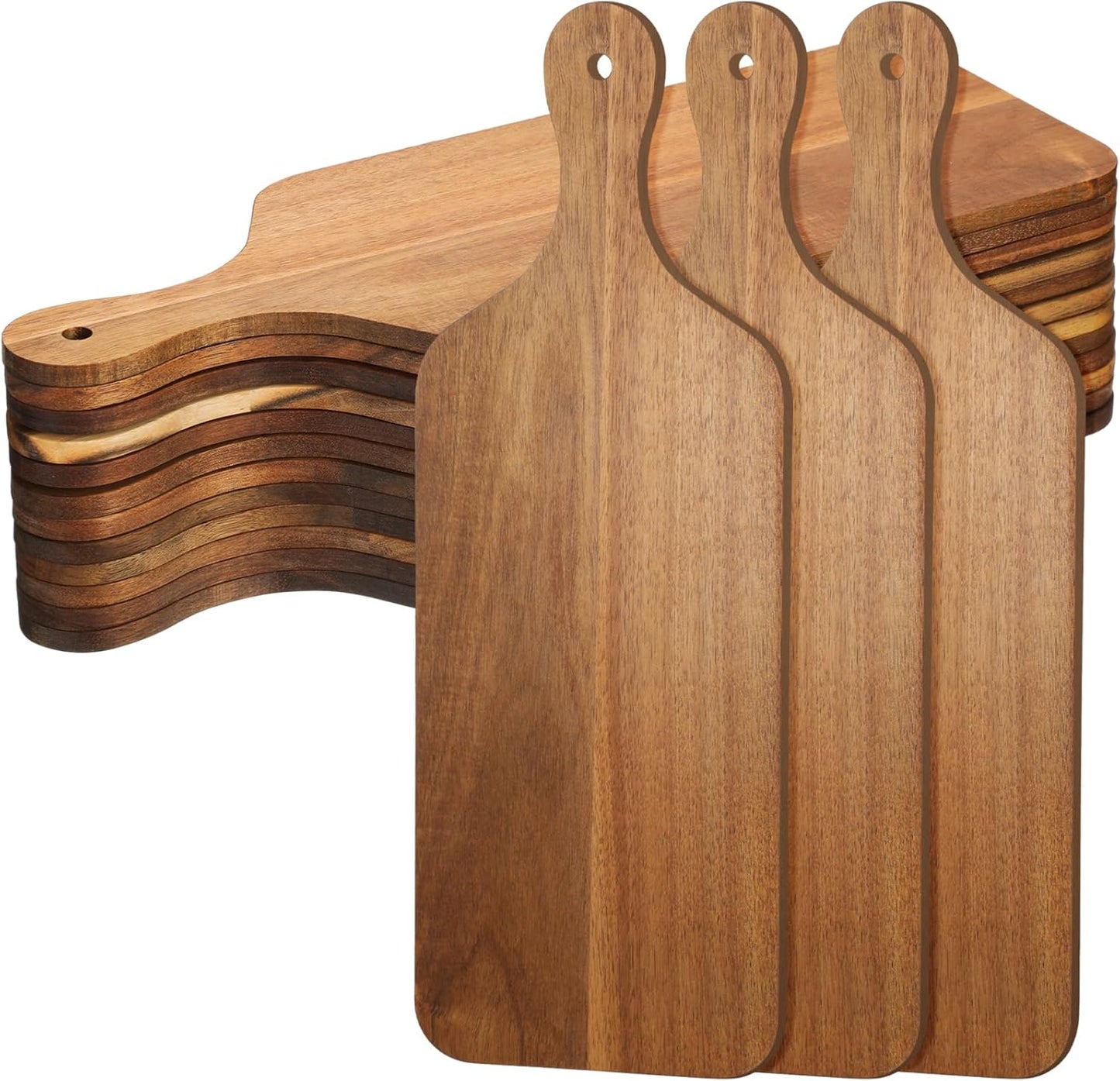 12 Pcs Acacia Cutting Board Set for Engraving and Serving