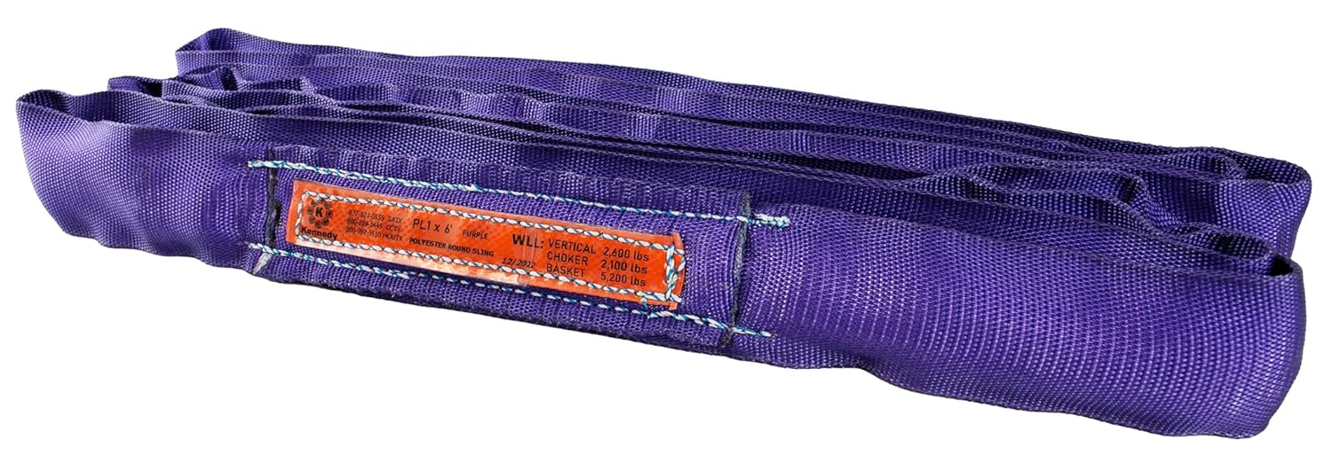Power Lift PL1x10ft Purple Polyester Round Sling for Heavy Loads