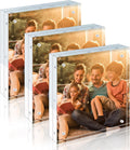 Egofine 8x8 Acrylic Frames 3 Pack - Clear Double-Sided Display