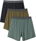 Mens Bamboo Rayon Boxers 3 or 5 Pack - Breathable Cool Comfort