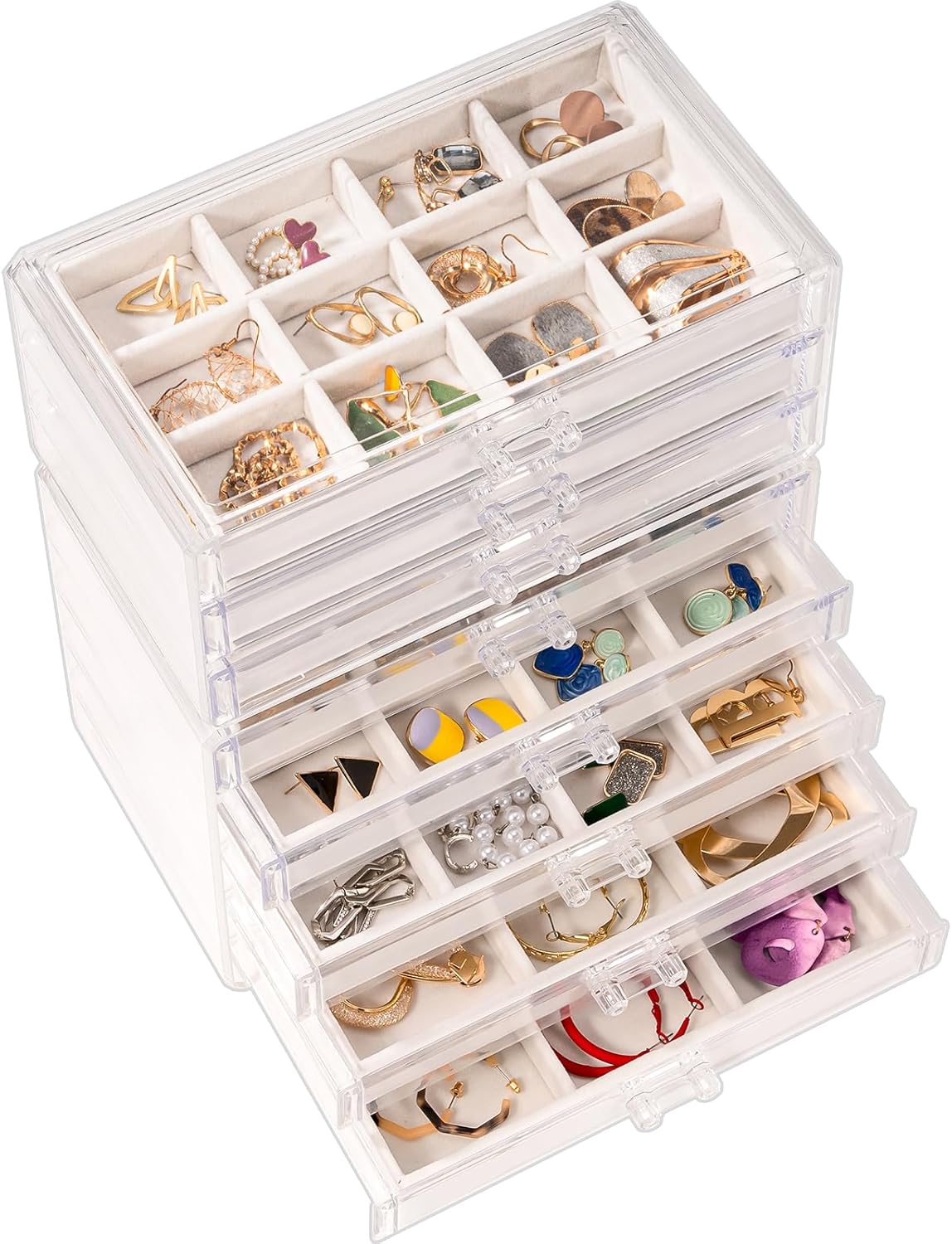 ProCase Earring Holder Organizer Jewelry Box with 8 Drawers