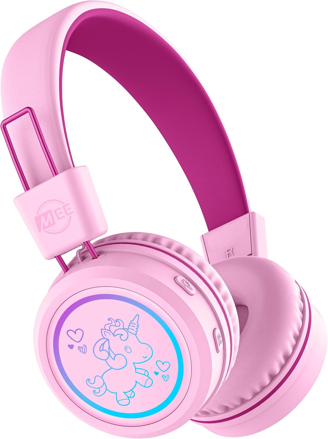 Safe Wireless Kids Headphones with LED Lights & 40h Battery