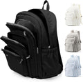 weradar Black School Backpack For Women Men - Lightweight Daypack