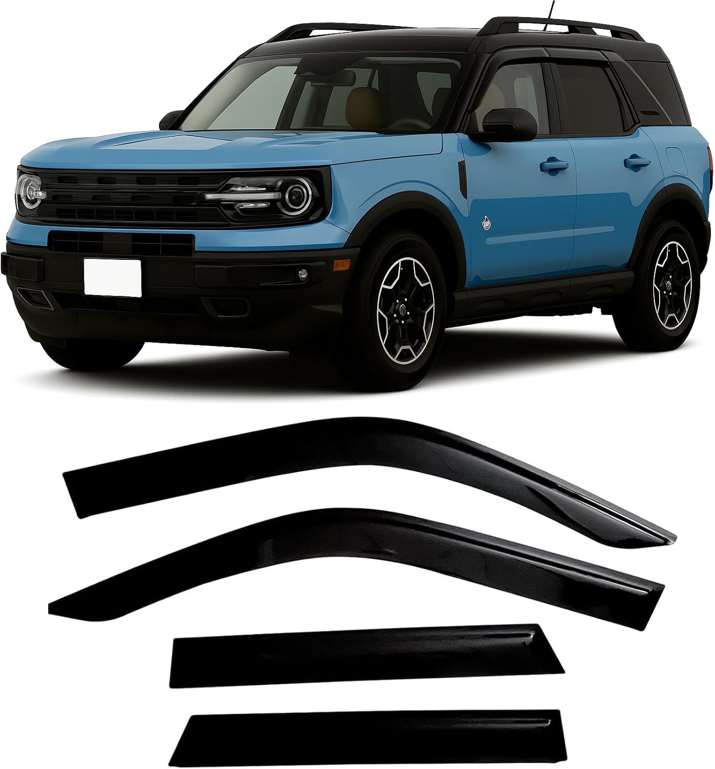 Tape-On Rain Guards for Ford Bronco Sport 2021-2026 Models