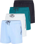 Men's Mesh Athletic Zipper Shorts 4-Pack - Versatile Workout Gear