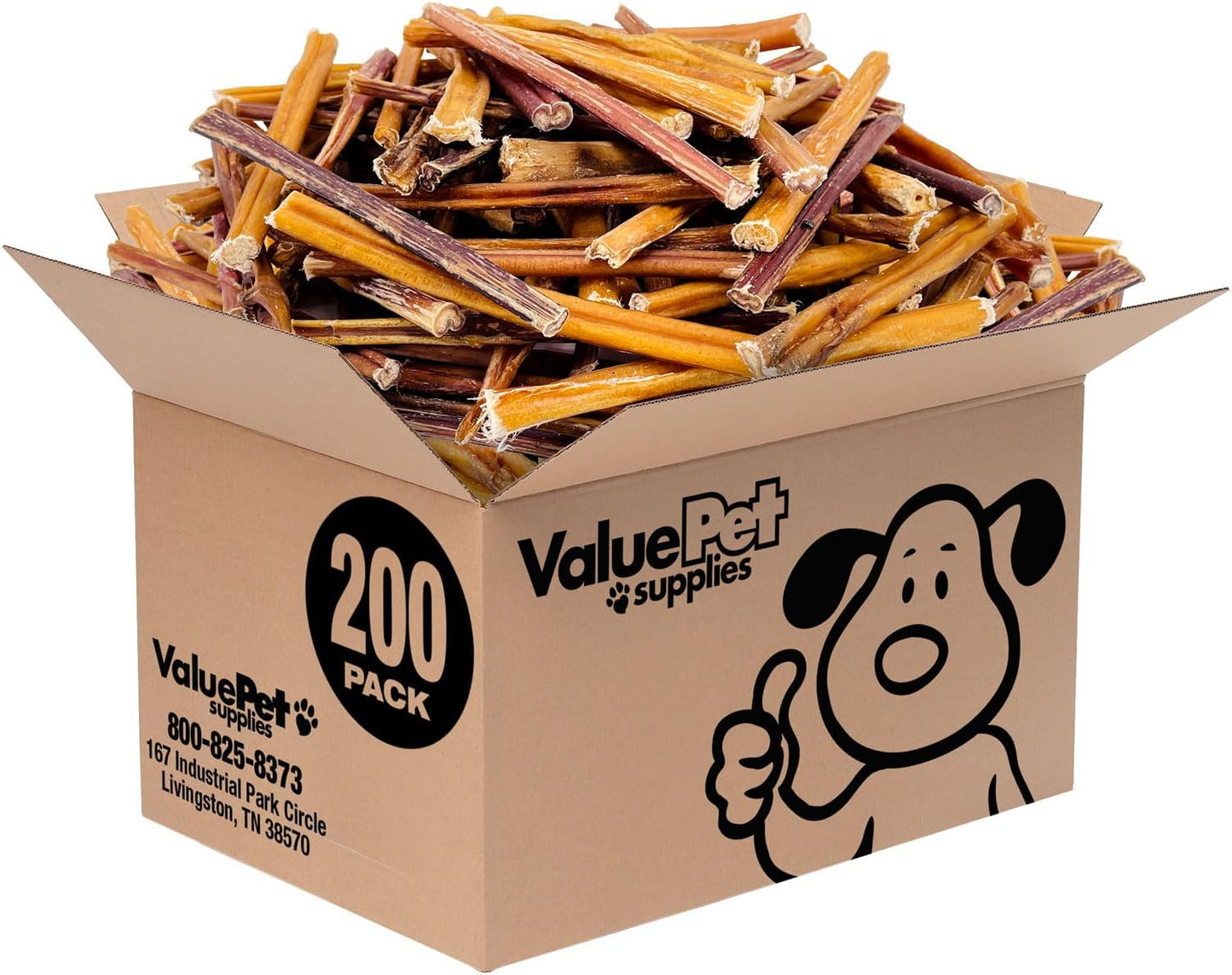 ValueBull Bully Sticks for Small Dogs - Extra Thin 6 Inch Treats