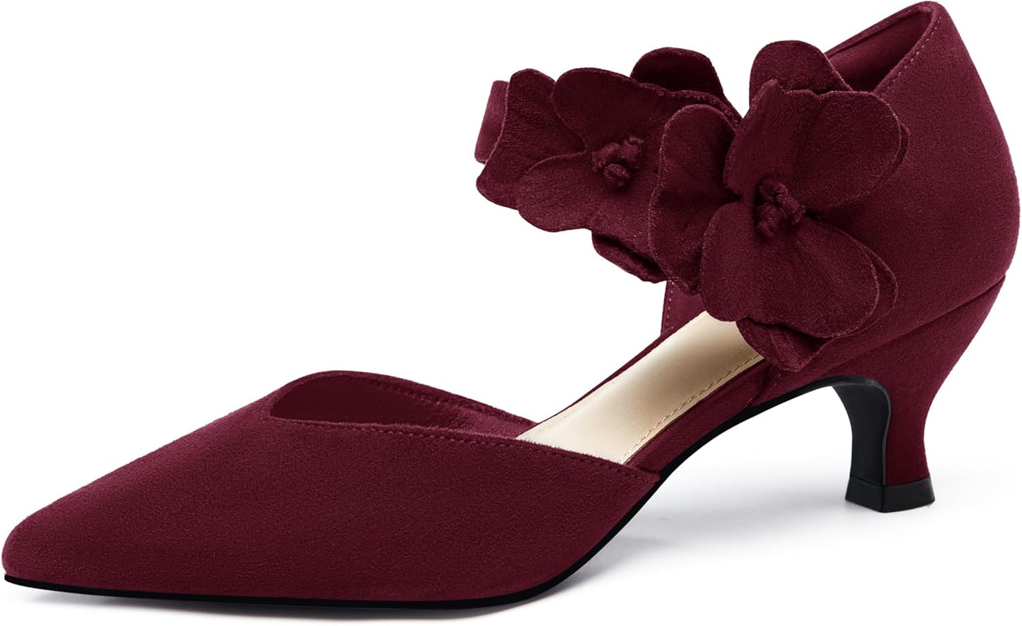 Coutgo Womens Low Kitten Heels Dressy Shoes for Any Occasion