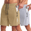 Mens Workout Athletic Shorts 7 in Inseam - Lightweight Quick Dry Fit