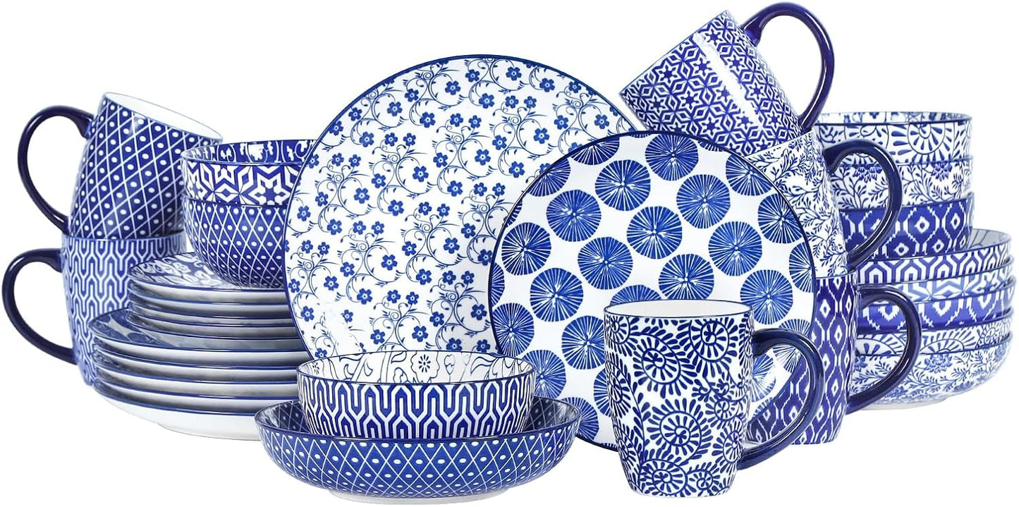 Selamica 30-Piece Ceramic Dinnerware Set for 6 - Stylish & Durable