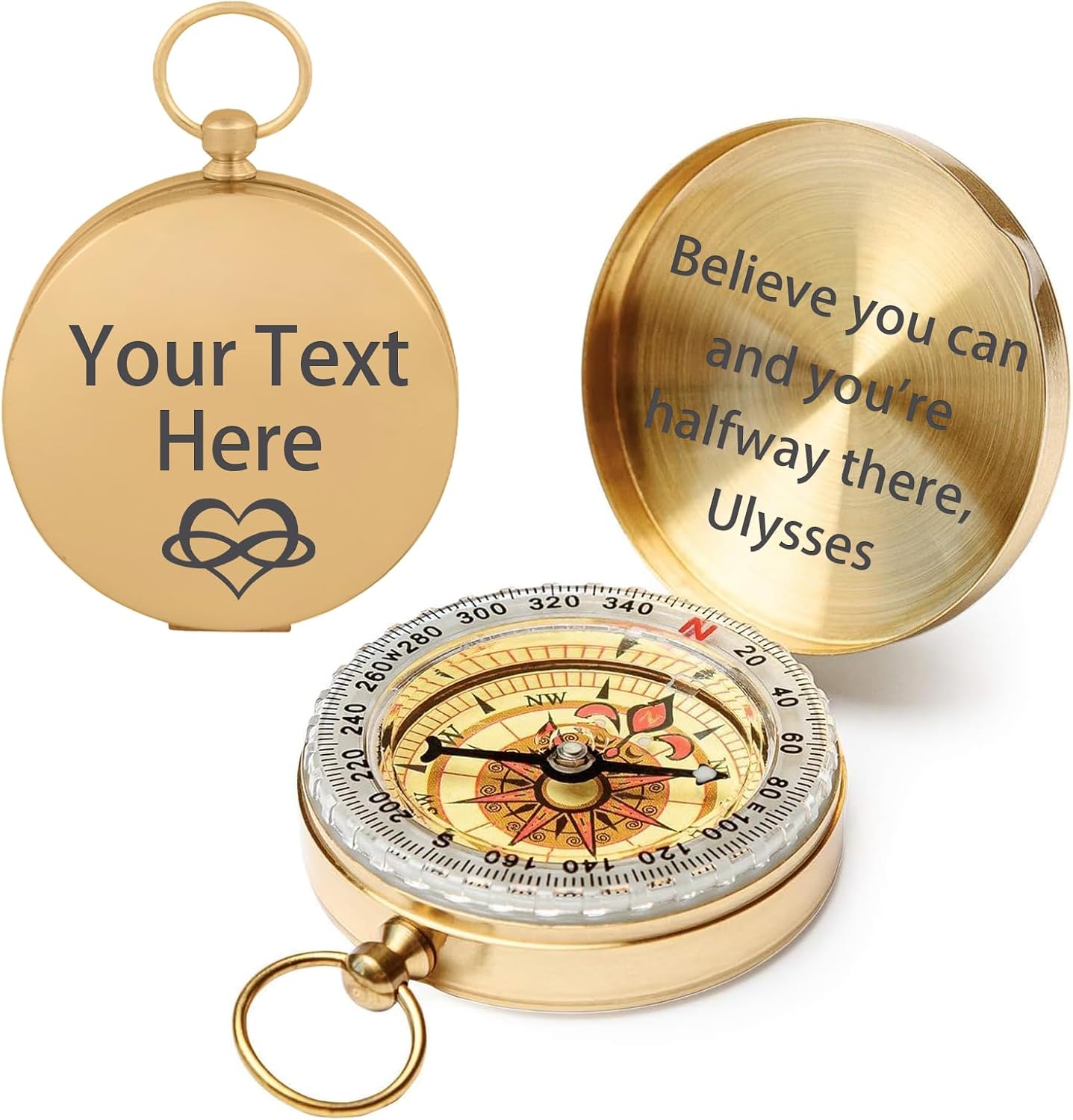 Portable Luminous Compass Keychain - Perfect Gift for Outdoorsmen