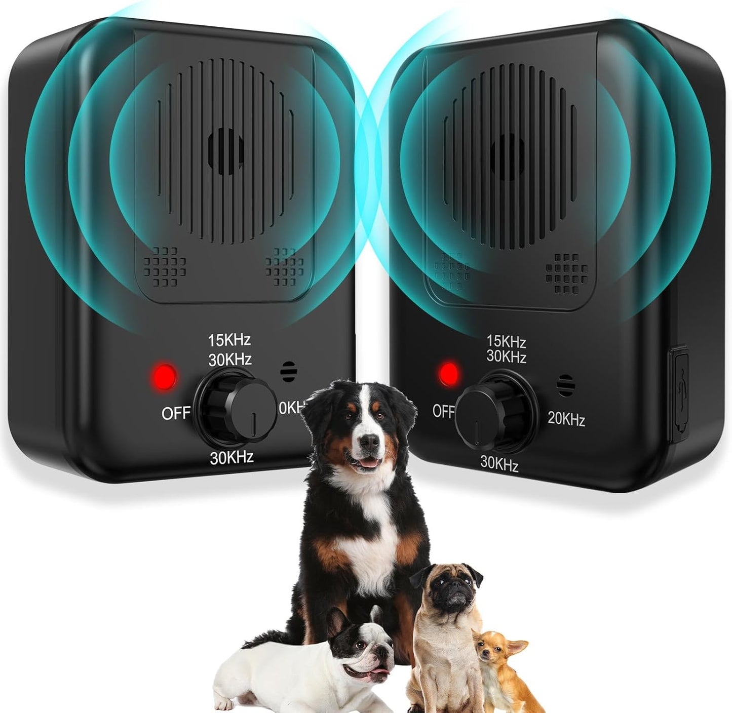 2 Pack Anti Barking Devices with Ultrasonic Technology for Dogs