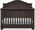Asher 6-in-1 Convertible Crib with Toddler Rail - Rustic Grey