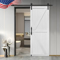 30in x 84in MDF Barn Door with 5FT Sliding Hardware - Sleek Interior