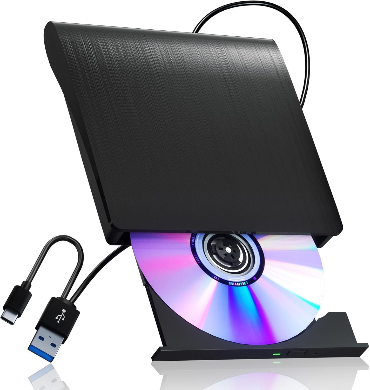 Portable USB 3.0 CD/DVD Drive - Compatible with Windows, Mac & Linux
