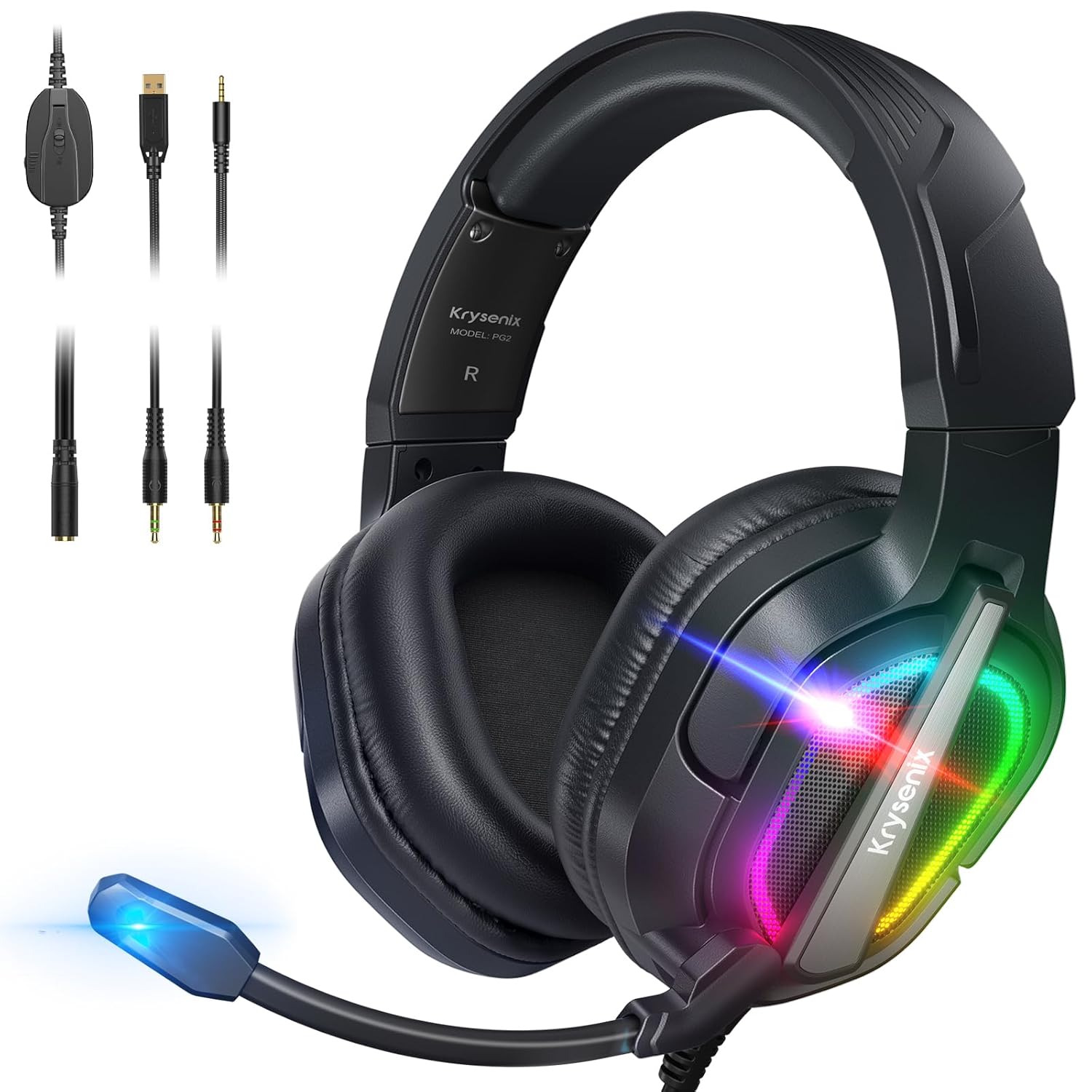 Immersive Gaming Audio: RGB Noise-Canceling Headset