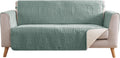 Sage Green Loveseat Covers for 2 Cushion Couch - Water Repellent Fit