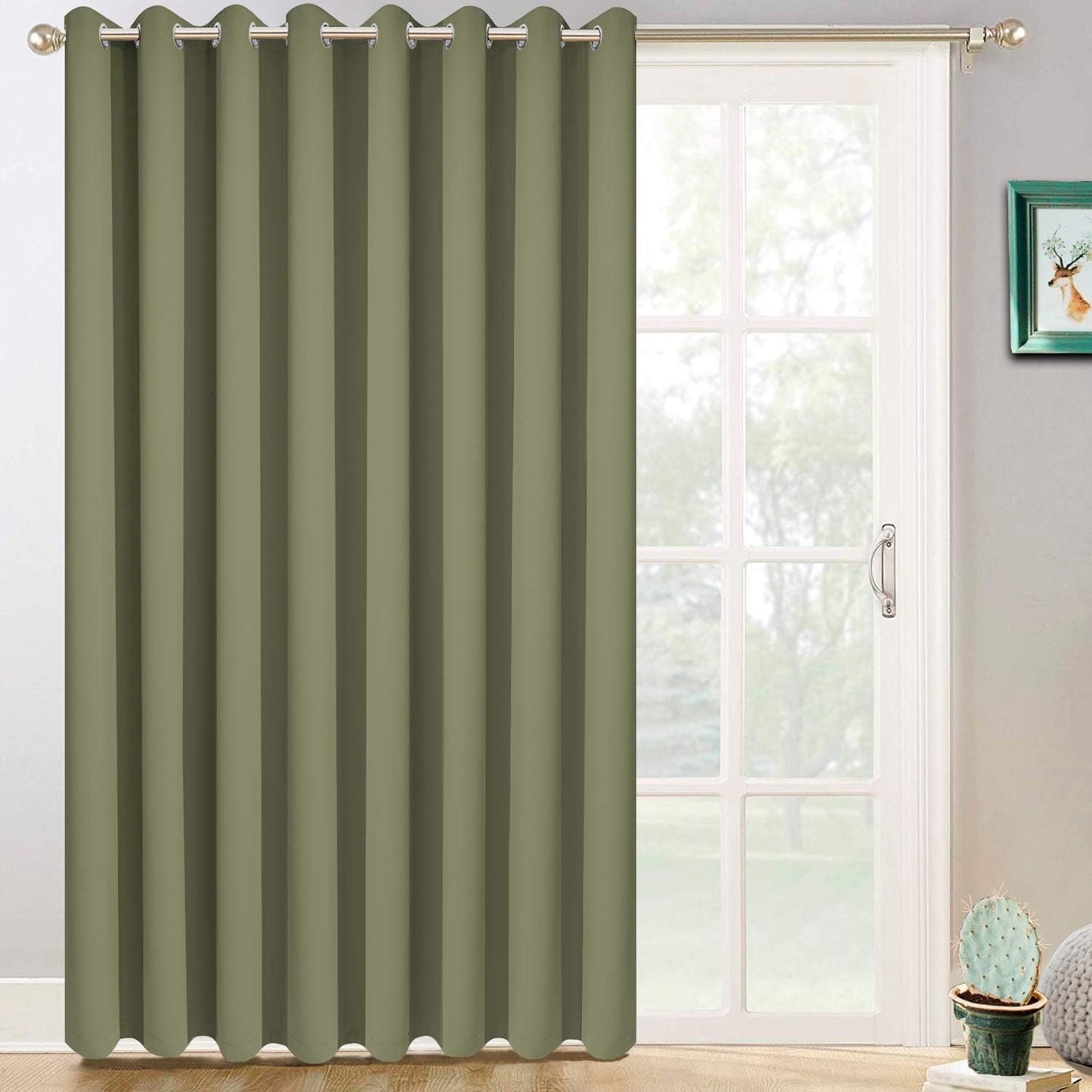 Yakamok Extra Wide Blackout Curtain for Sliding Glass Door