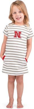 NCAA Toddler Girls French Terry Striped Dress - Sizes 2T-5T