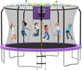 8FT 10FT 12FT 14FT Outdoor Trampoline with Safety Enclosure - Family