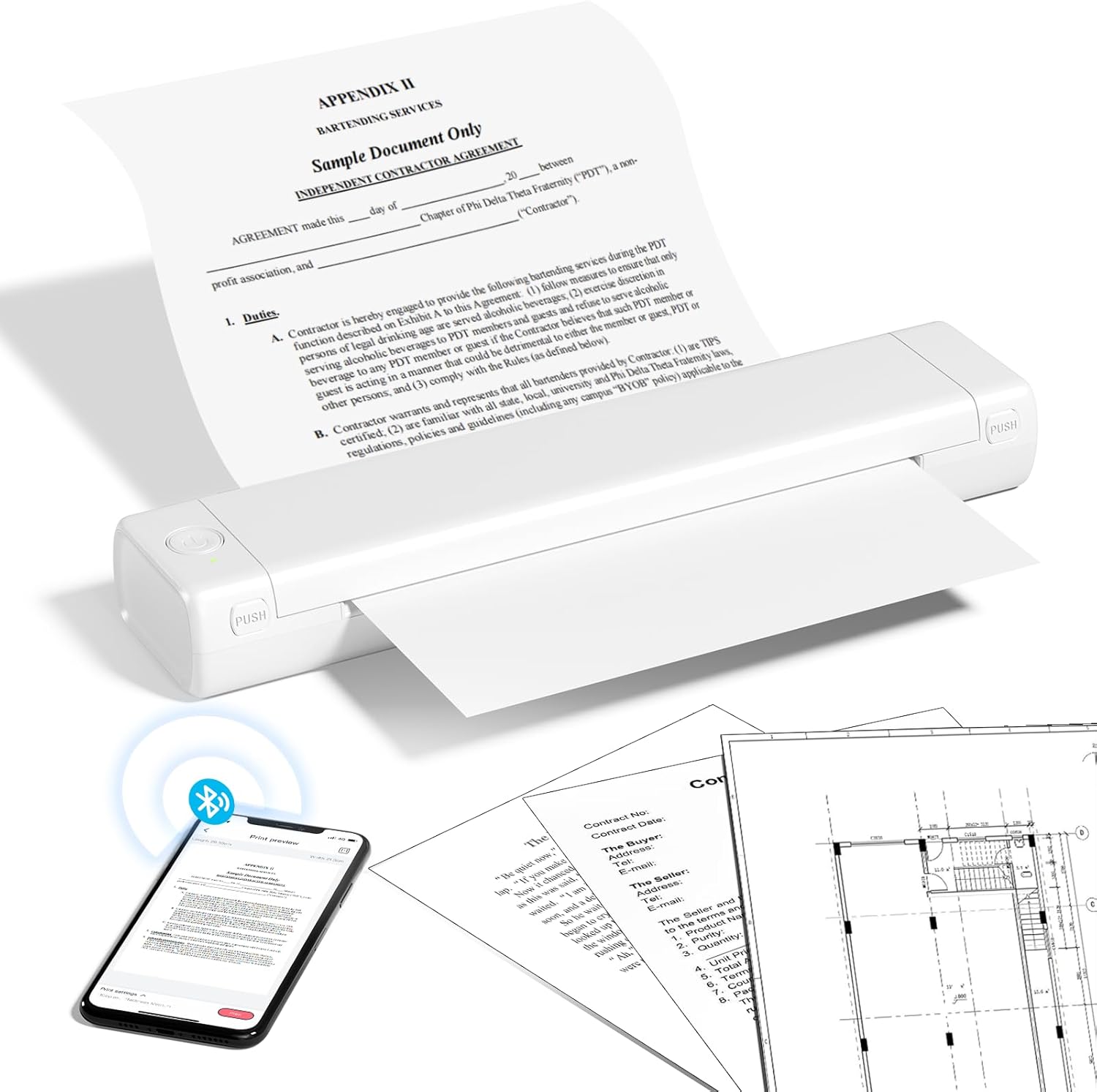 Inkless Bluetooth Mobile Printer for Travel - PokeLabel