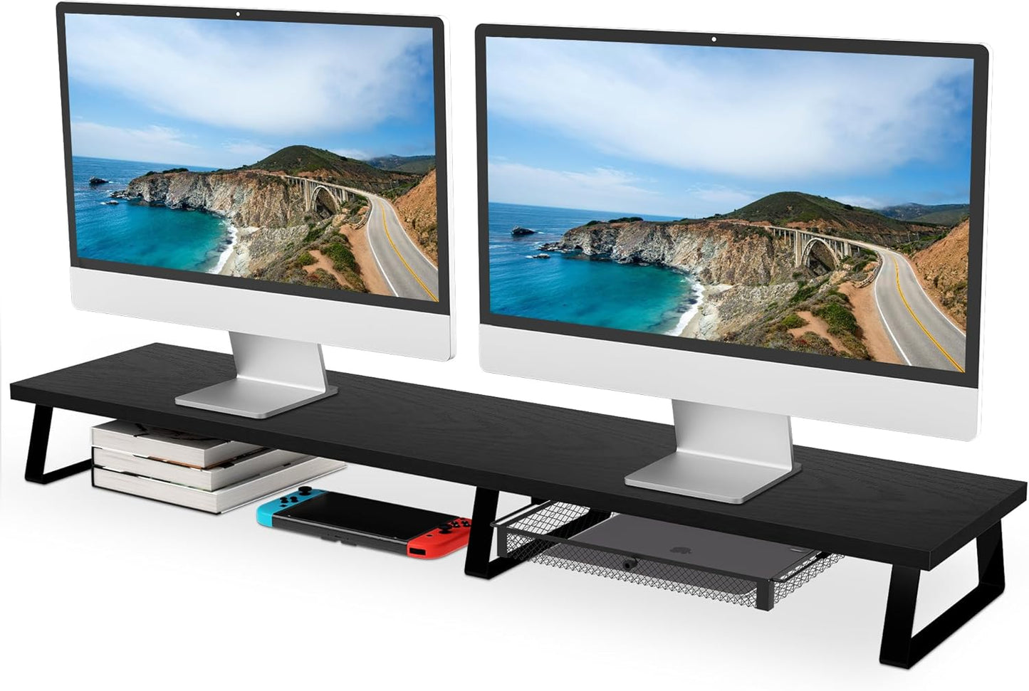 Aothia Large Dual Monitor Stand Riser for Ergonomic Workspace