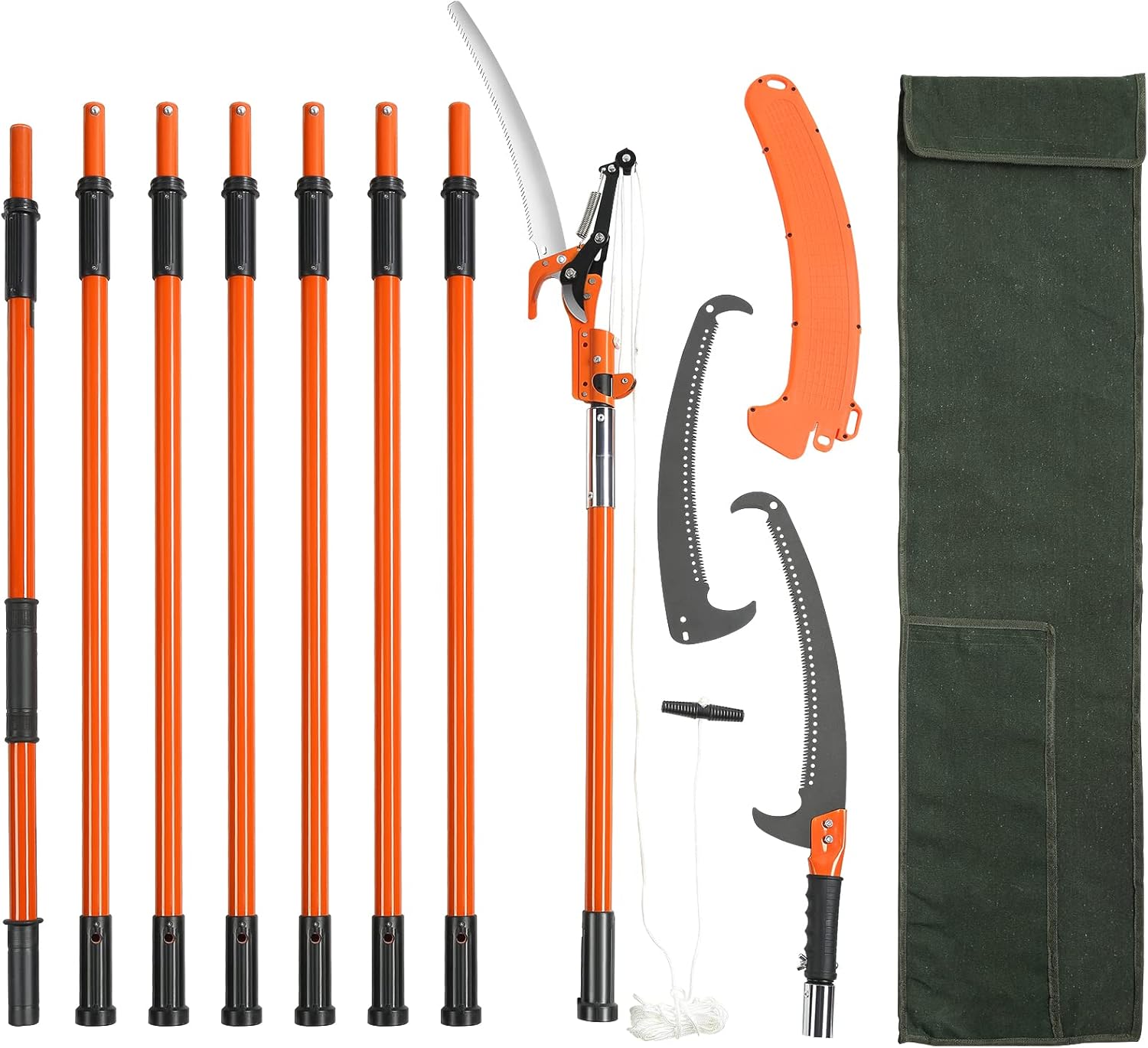 VEVOR Manual Pole Saw for High Branch Trimming Tasks