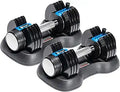 Adjustable Dumbbell 25lb Set - Compact 5-in-1 Home Weights