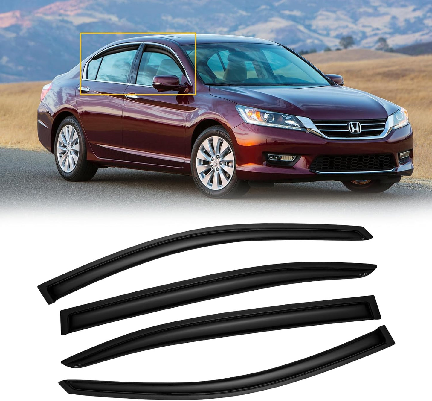 Window Visors for Honda Accord 2008-2017 - Rain Guards Set