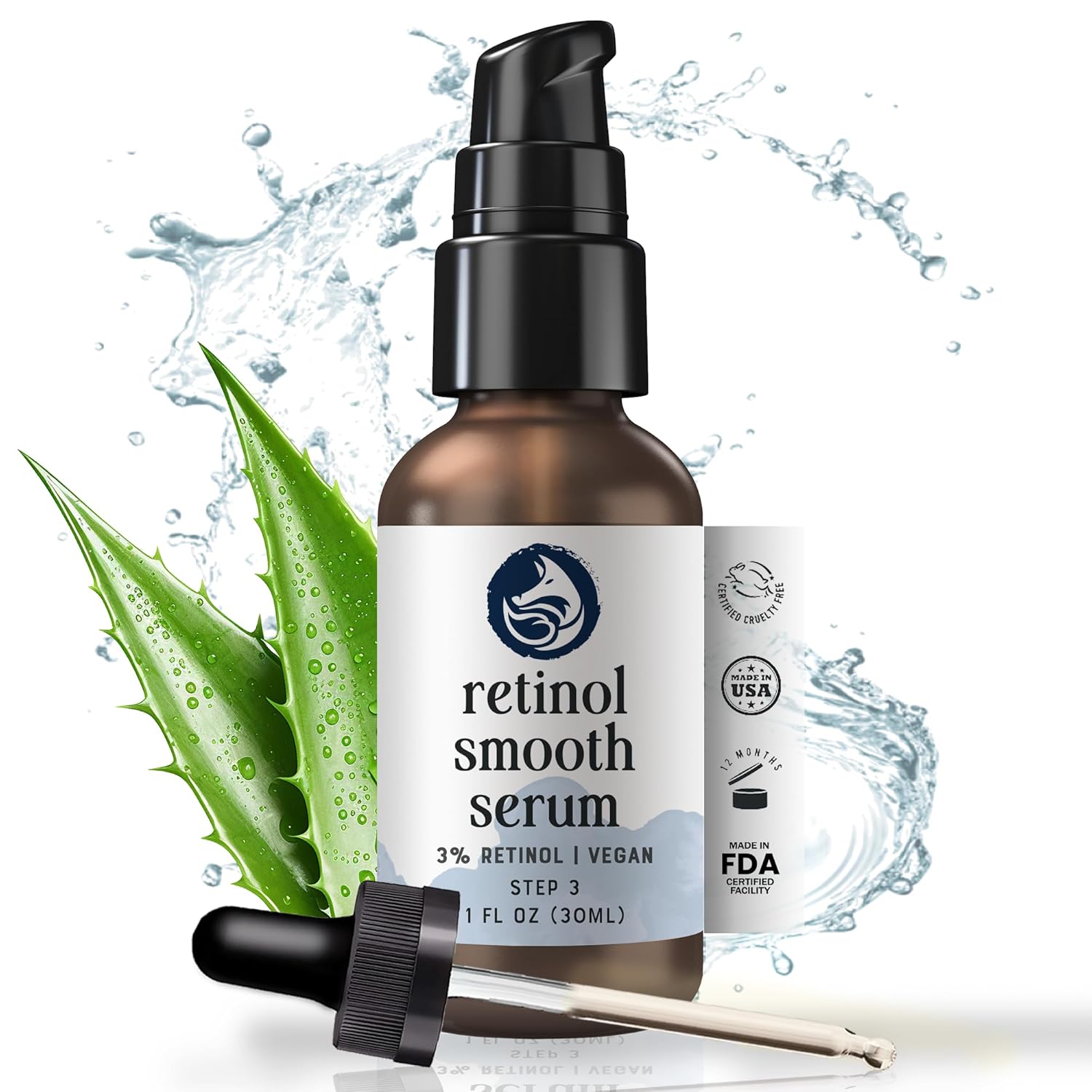 Retinol Face Serum with 3% Retinol for Anti Aging Benefits