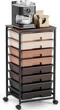 TOOLF Rolling Carts with Wheels, 8-Drawer Utility Cart - Organized